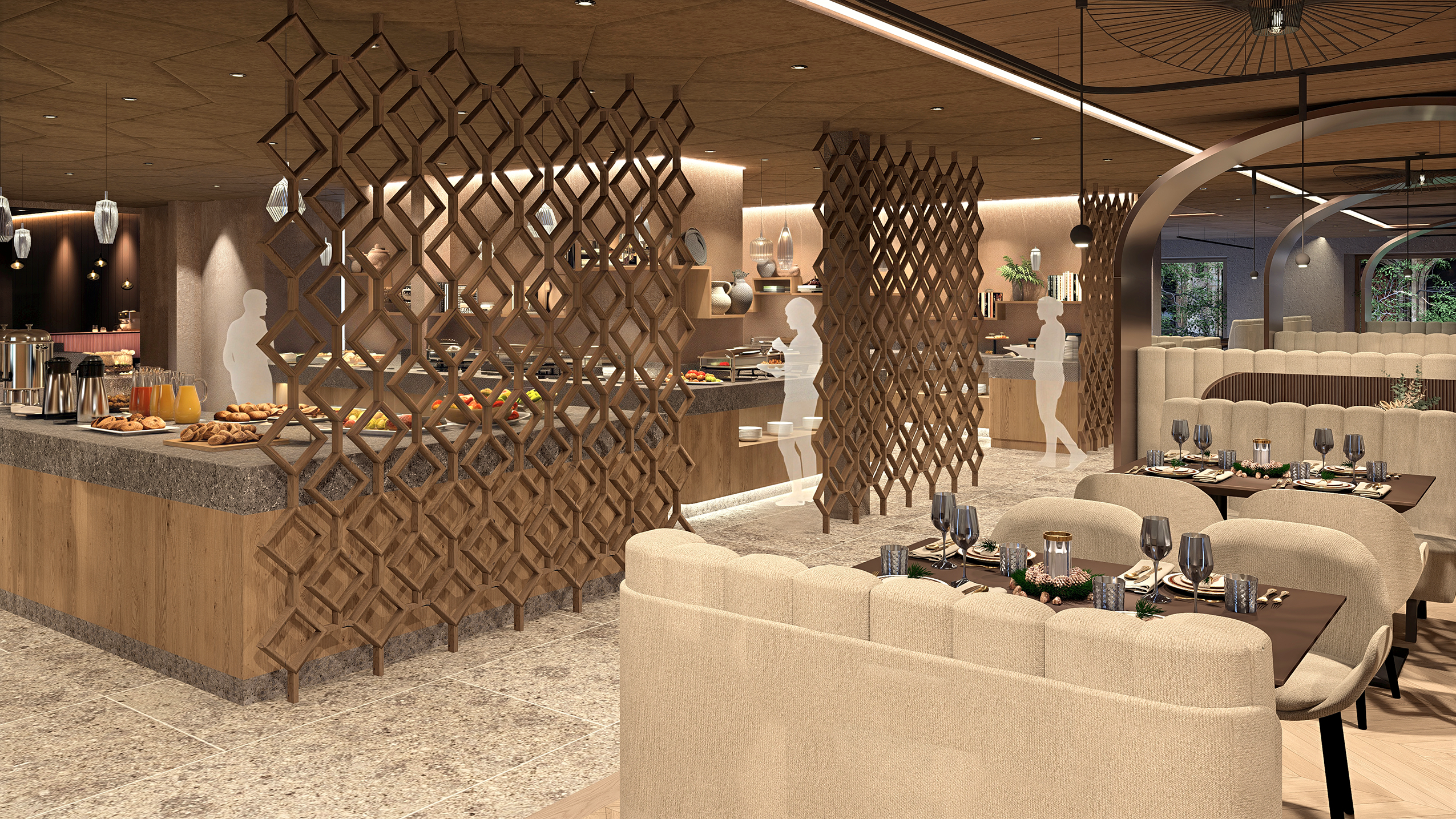Visualisierung des neuen Restaurants im Hotel Hofbräuhaus Bodenmais